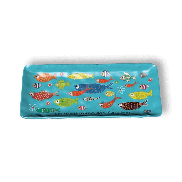 Petit Plat Rectangle Mélamine LPR01 "Serrés Comme Des Sardines"