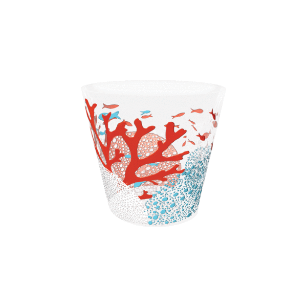 Moyen Verre MVR02 "Poissons & Oursins"