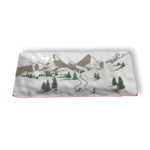 Petit Plat Rectangle Mélamine LPR09 "Hors-Piste"