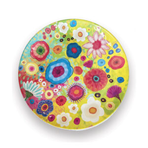 Grande Assiette Mélamine  LASS01 "Fleurs Bohème"