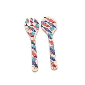 Couverts à Salade Mélamine  LCOUV11 "Banc de Sardines"