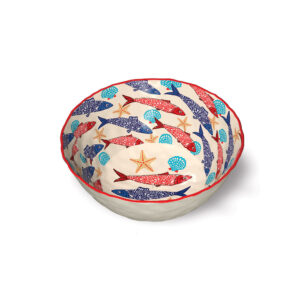 Saladier Moyen Mélamine LSAM08 "Banc de Sardines"