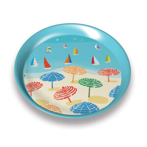 Grand Plateau Rond PRM14 "Voiliers & Parasols"