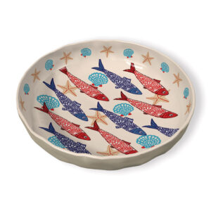 Assiette Creuse Mélamine LM05 "Banc de Sardines"